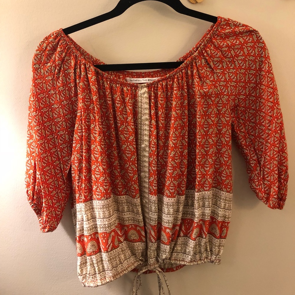 Faithful the Brand Off Shoulder Crop Top XS